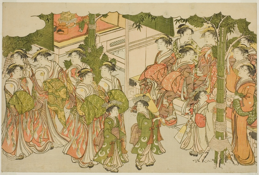 The First Garments of the New Year (Kiso hajime), from the illustrated book "Colors of the Triple Dawn (Saishiki mitsu no asa)"