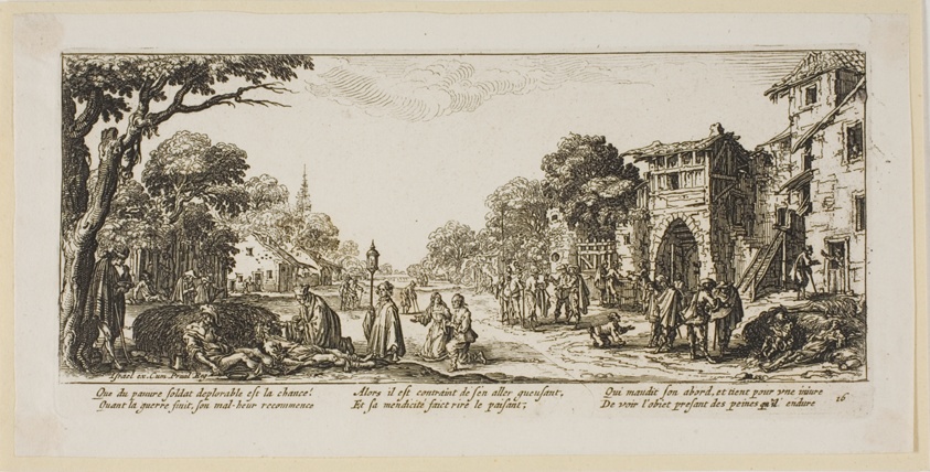 Dying Soldiers by the Roadside, plate sixteen from The Large Miseries of War