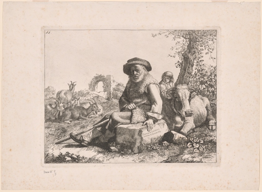 Plate 11, from The Set of 12 Pastorals Scenes