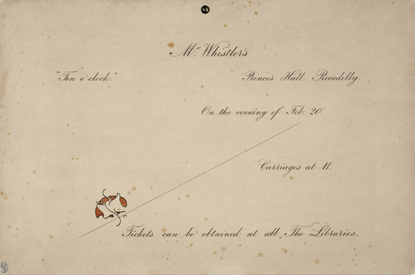 Invitation to Mr. Whistler's "Ten O'clock"