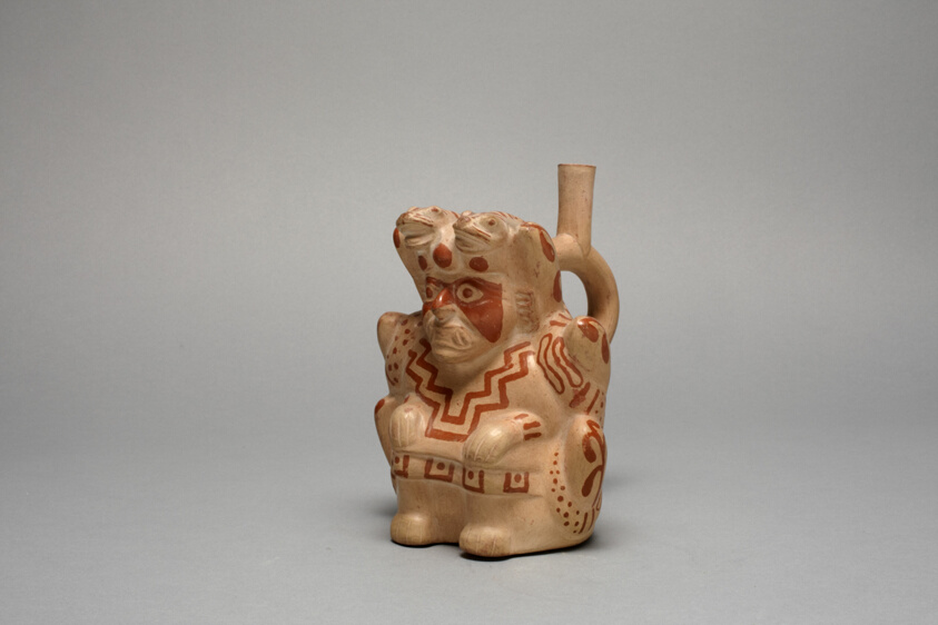 Handle Spout Vessel in the Form of Stitting Figure, Possibly Ai-Apec