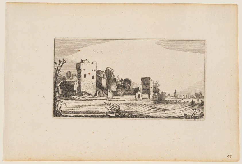 Fields Before Ruins Transformed into Farms, from Twelve landscapes with Figures