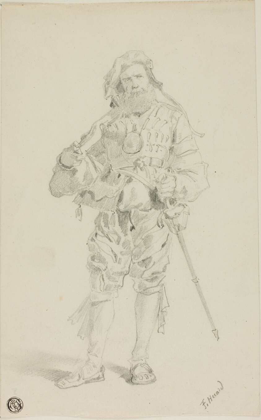 Armed Soldier (recto); Fragment of an Armed Soldier (verso)