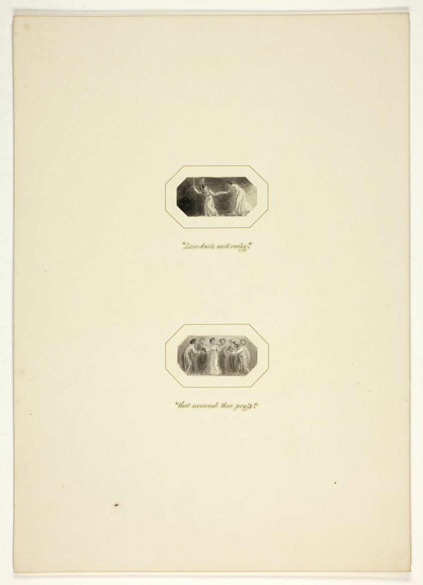 Study for a plate from The Triumphs of Temper, in the 1796 Royal Engagements Pocket Book