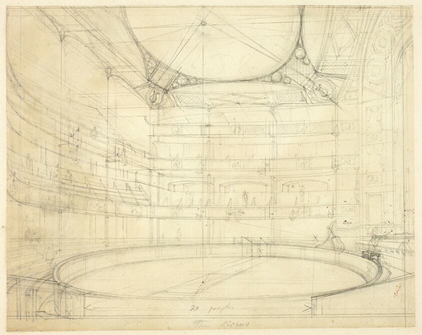 Study for Royal Circus, from Microcosm of London