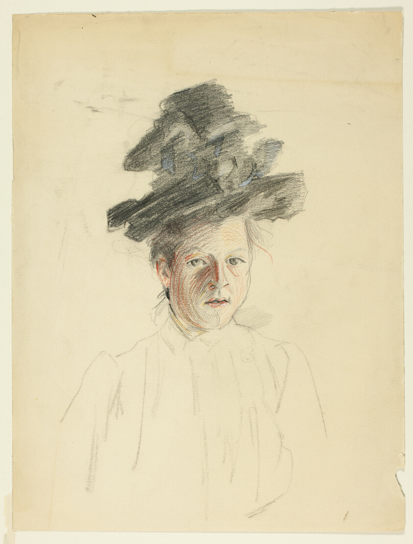 Portrait of a Woman with Black Hat
