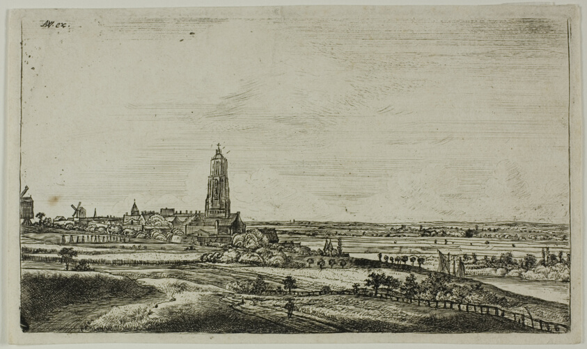 View of the Dutch Town Rhenan, from Six Views of Dutch Towns and Villages