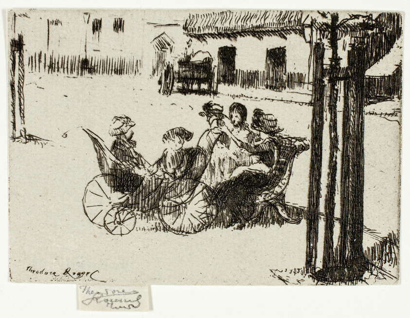 Little Girls and Perambulators, Chelsea Embankment
