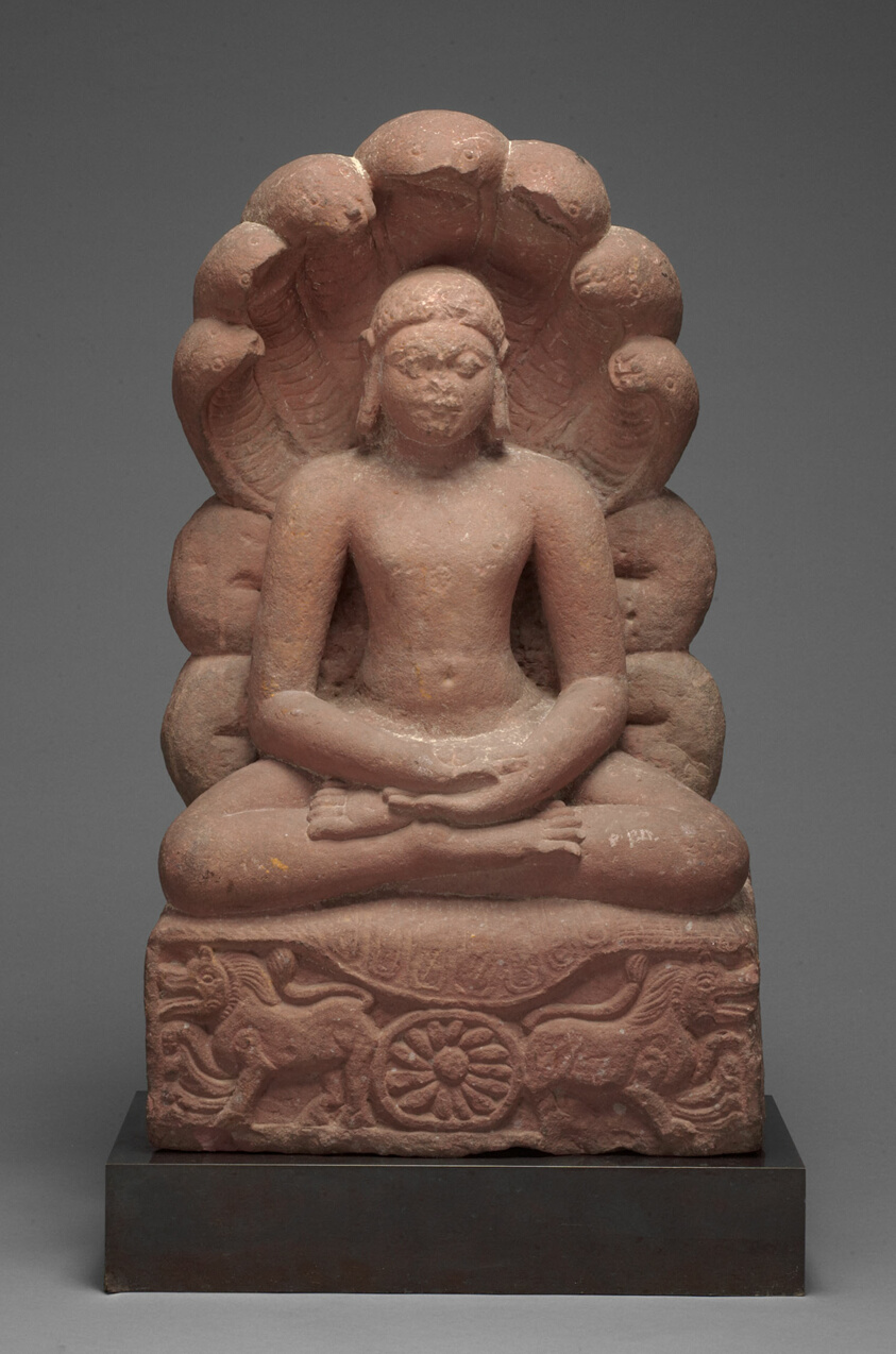 Jaina Tirthankara Parshvanatha Seated in Meditation (Dhyanamudra) under a Snake Hood