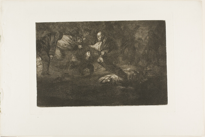 God creates them and they join up together, plate 18 from Los Proverbios