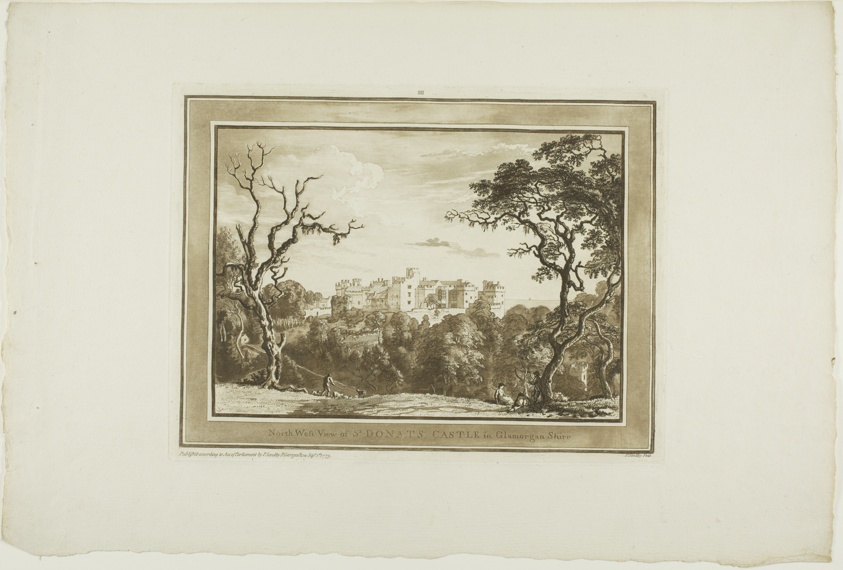 North West View of St Donat's Castle, plate four from Twelve Views in South Wales