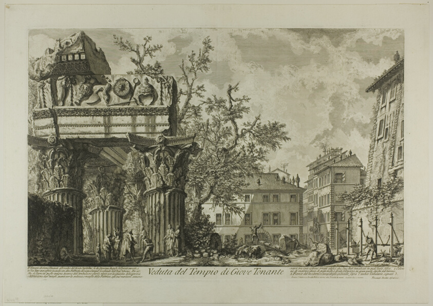 View of the Temple of Jupiter Tonans [Jupiter the Thunderer], from Views of Rome