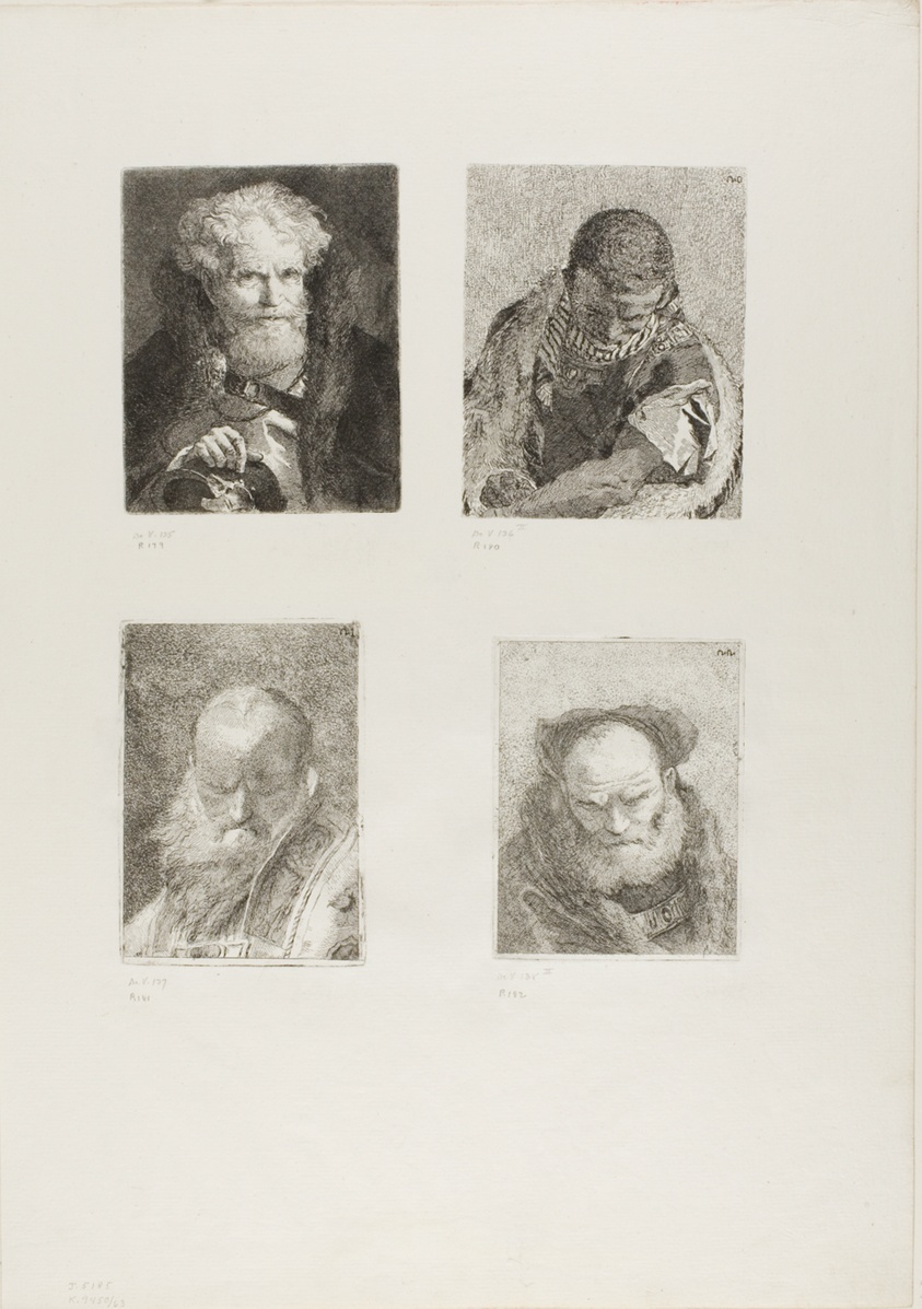 Old Man with a Helmet, Young Moor, Old Man with a Bare Head, Old Man with a Beard