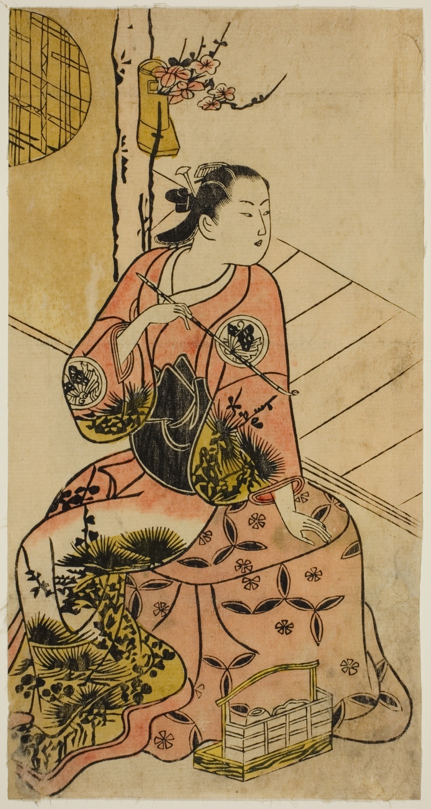 The Actor Sanjo Kantaro holding a pipe