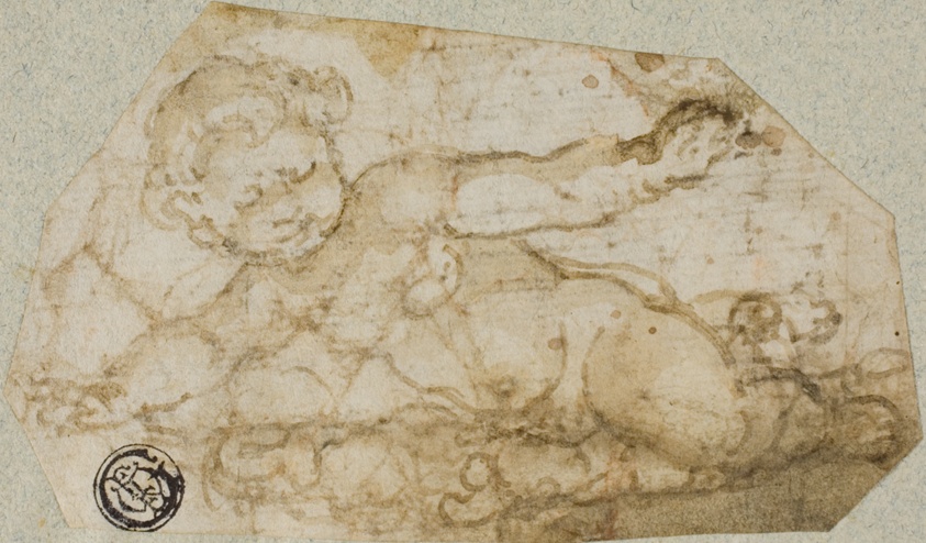 Putto with Garland