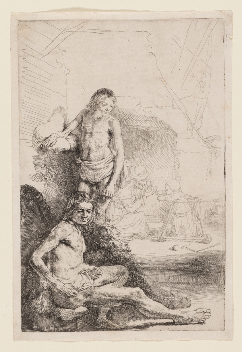 Male Nude Seated and Standing