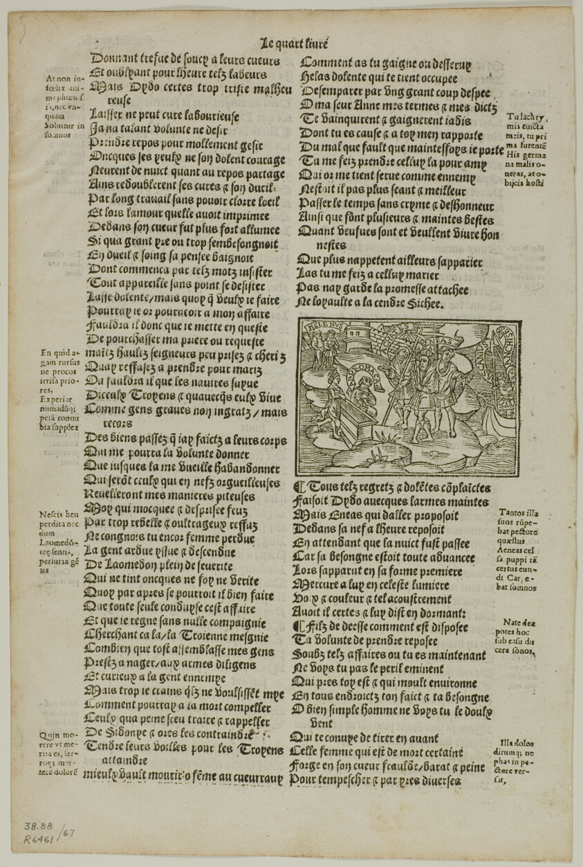 Illustration from Les Eneydes de Virgille, plate 67 from Woodcuts from Books of the XVI Century