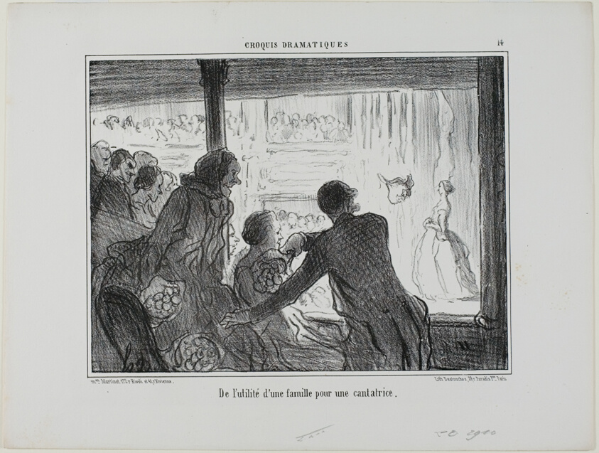 How Useful for an Opera Singer to Have a Family, plate 14 from Croquis Dramatiques
