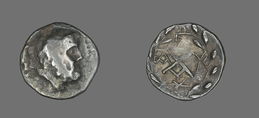 Hemidrachm (Coin) Depicting the God Zeus Amarios