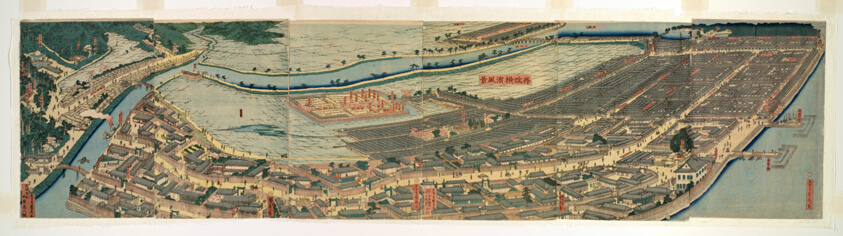 Revised Panoramic View of Yokohama (Saikai Yokohama fukei)