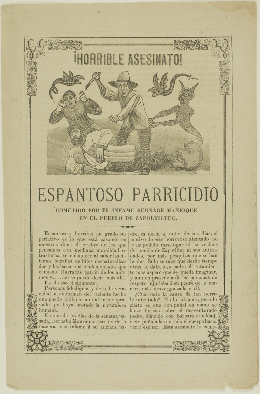 Horrible Murder! Shocking Parricide Committed by the Infamous Bernabe Manrique