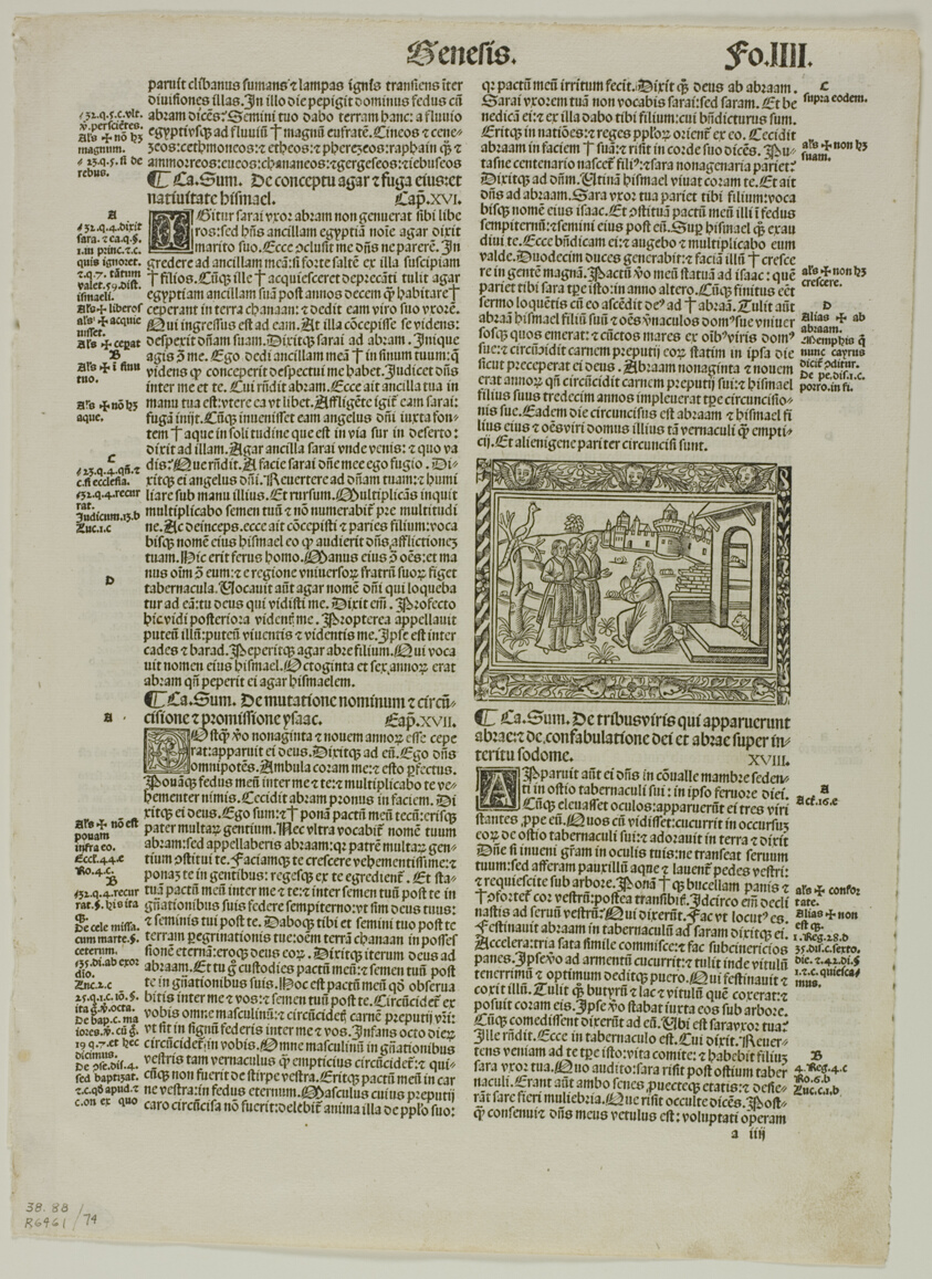 Illustration from Biblia cum concordantiis, plate 74 from Woodcuts from Books of the XVI Century