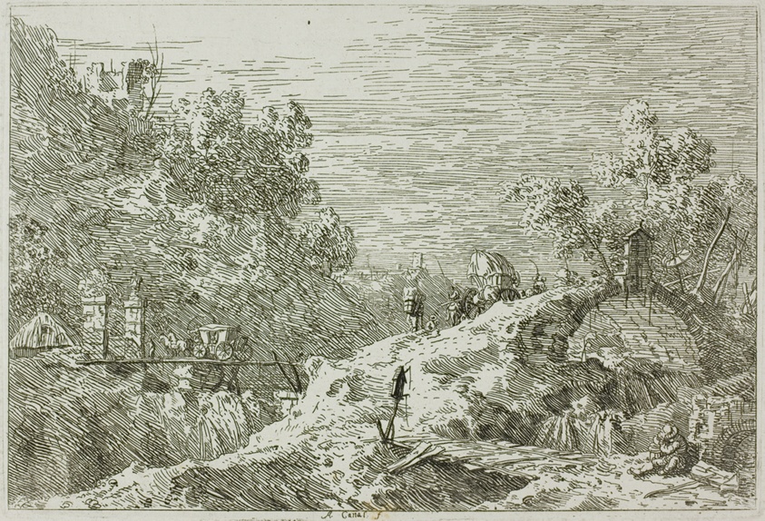 Mountain Landscape wih Five Bridges, from Vedute