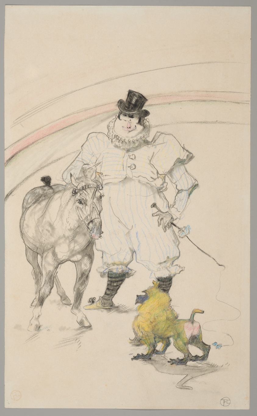 At the Circus: Trained Pony and Baboon