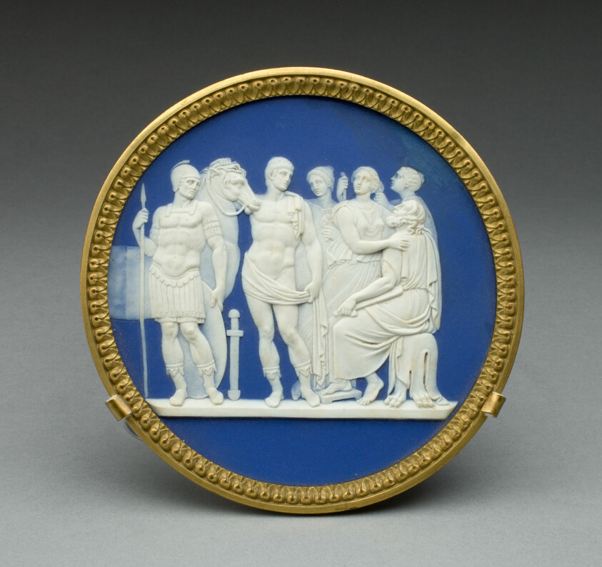 Plaque with Priam and Achilles