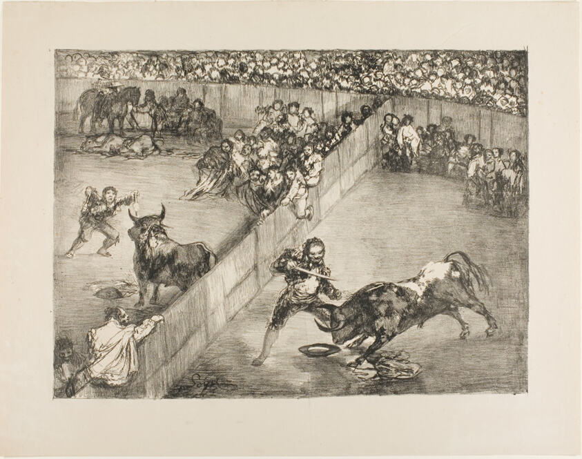 Bullfight in a divided ring, from The Bulls of Bordeaux