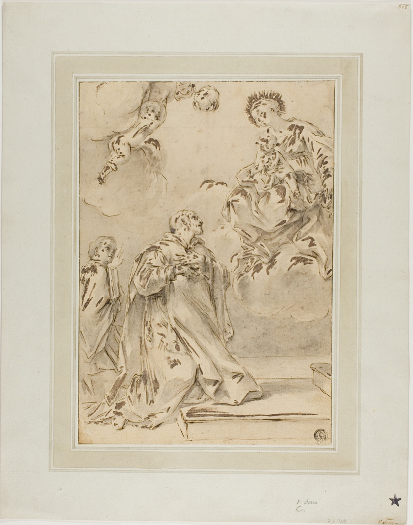 Madonna and Child Appearing to Male Saint