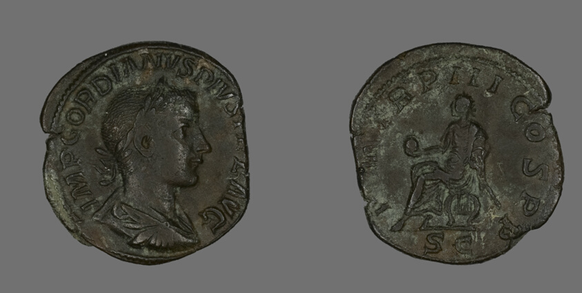 Sestertius (Coin) Portraying Emperor Gordianus