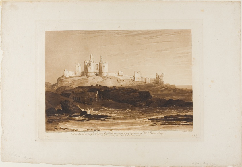 Dunstanborough Castle, plate 14 from Liber Studiorum