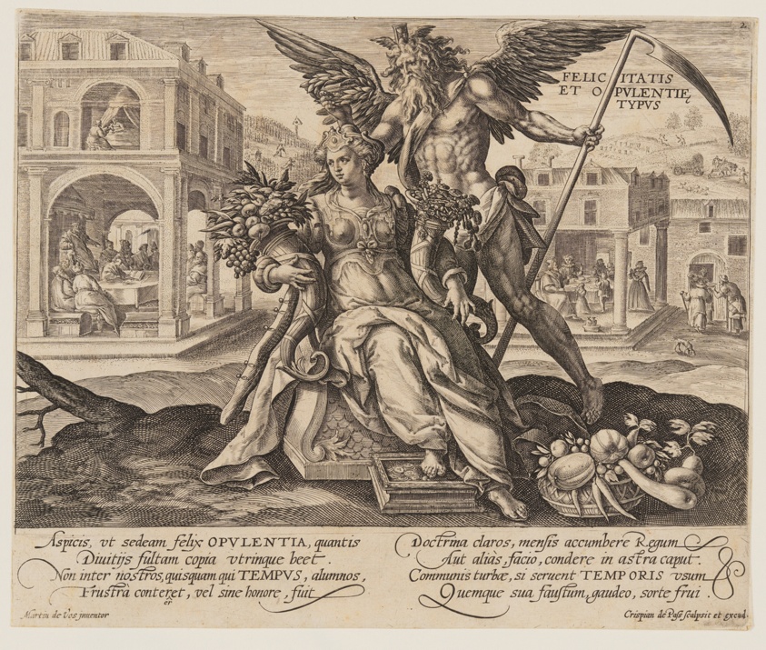 Felicitas et Opulentie Typus, from Time with Virtues and Vices